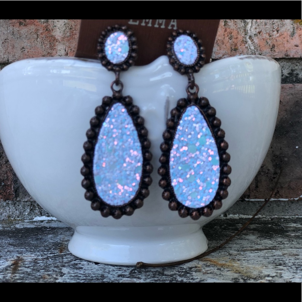 Post back drop earrings